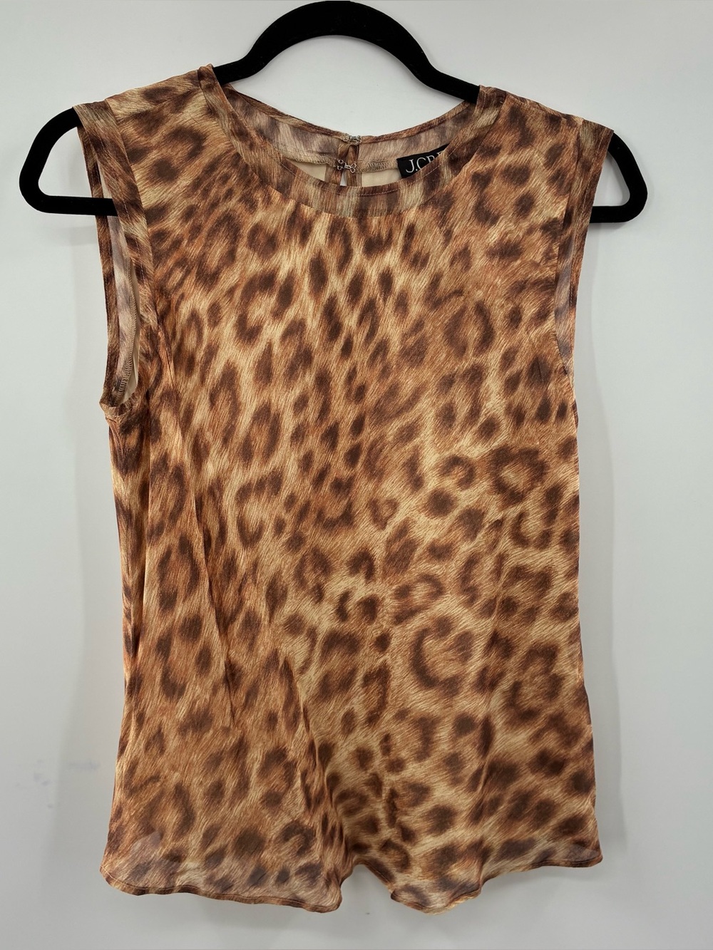 J. Crew Leopard Print Sleeveless Shell Top - Brown size XS